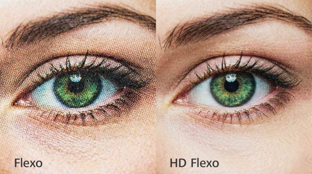 Close-up of hexagonal anilox engraving pattern used for controlled ink transfer.