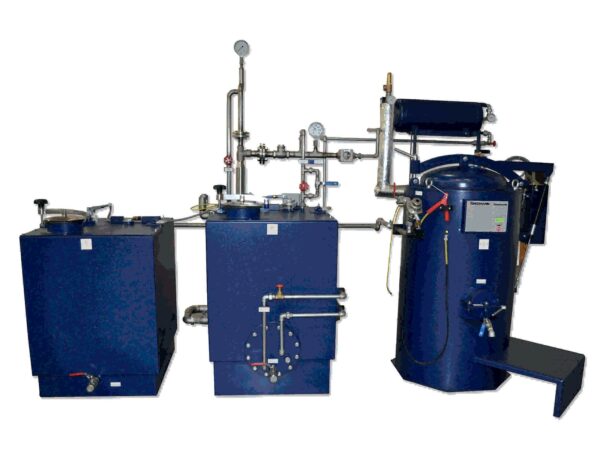 Renzmann dw series. The unit is easily maintained and also has continuous distillation capabilities depending on your needs.